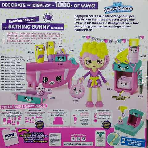 MOOSE 56327 SHOPKINS HOME HAPPY PLACES BATHING BUNNY WELCOME PACK (EPC-1433-26) 存