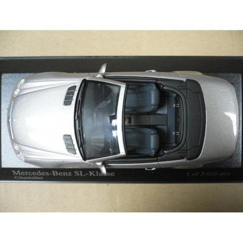 MINICHAMPS 1/43 MERCEDES-BENZ SL CLASS CABNOLET 2003 DARK SILVER METALLIC (400 031034) (05450) (PIU110)