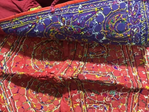 印度民族服 肚皮舞 上衣 RABARI BANJARA TRIBAL ETHNIC KUCHI BELLY DANCE OLD INDIAN CHOLI TOP ATS b31582009 E3497-840N