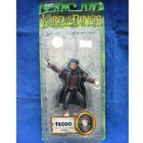 TOY BIZ 81383 THE LORD OF THE RINGS THE FELLOWSHIP OF THE RING FRODO WITH SWORD ATTACK ACTION 魔戒 佛羅多 (LOTR)