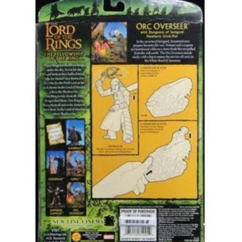 TOY BIZ 81025 THE LORD OF THE RINGS THE FELLOWSHIP OF THE RING ORC OVERSEER W/ DUNGEONS OF ISENGARD NEWBORN URUK-HAI 魔戒首部曲 魔戒現身 半獸人監工 (LOTR)