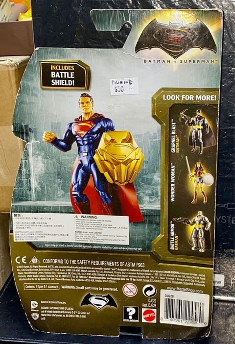 MATTEL 22458 BATMAN VS SUPERMAN 6” FIGURE SHIELD CLASH SUPERMAN 超人 （PIU-10店）