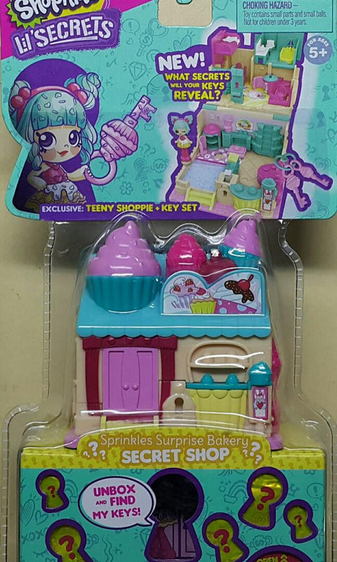MOOSE 57480 小小秘密3 開鎖驚喜迷你樂園 糖屋烘焙店 套裝 SHOPKINS LIL' SECRETS SPRINKLES SURPRISE BAKERY SECRET SHOP SET (EPC-2321-20) 存