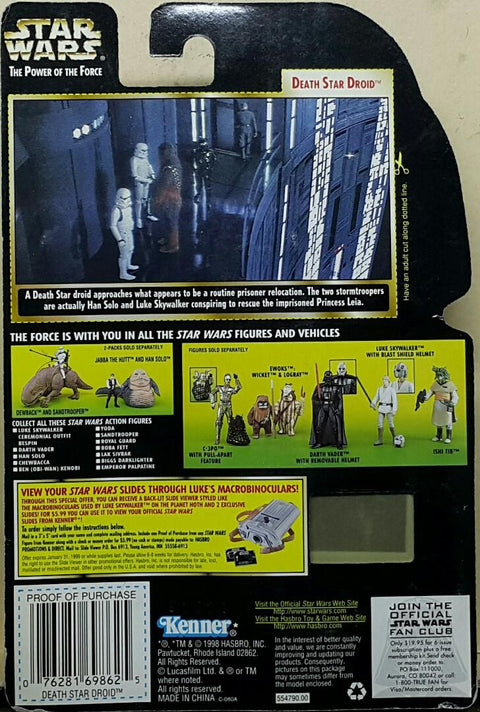 KENNER 69862  星球大戰 死星機械人 STAR WARS THE POWER OF THE FORCE COLLECTION 3 DEATH STAR DROID WITH MOUSE DROID (BUY-SPK) 存