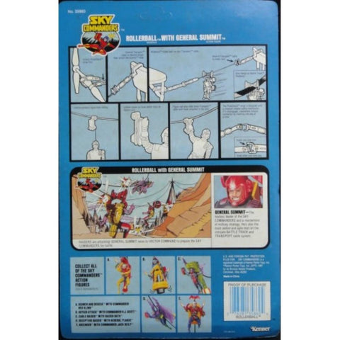 KENNER 35860 SKY COMMANDERS ROLLERBALL WITH GENERAL SUMMIT ACTION FIGURE EXCLUSIVE GRAVITY LOCK SYSTEM WITH CUSHIONED PADS (PIU/P143-20)