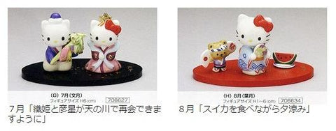 sanrio kato KOGEI Hello Kitty Monthly Figurine 日本月份意思擺設