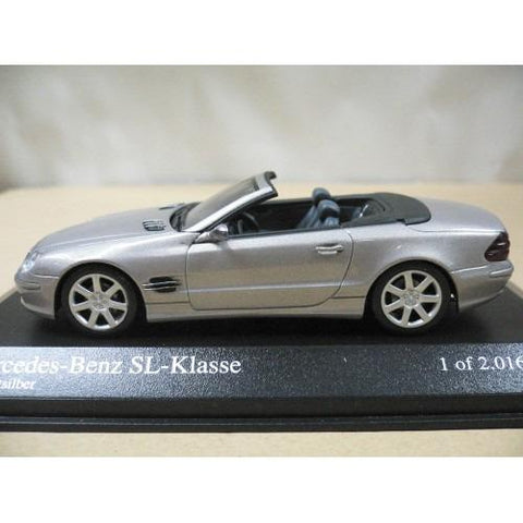 MINICHAMPS 1/43 MERCEDES-BENZ SL CLASS CABNOLET 2003 DARK SILVER METALLIC (400 031034) (05450) (PIU110)