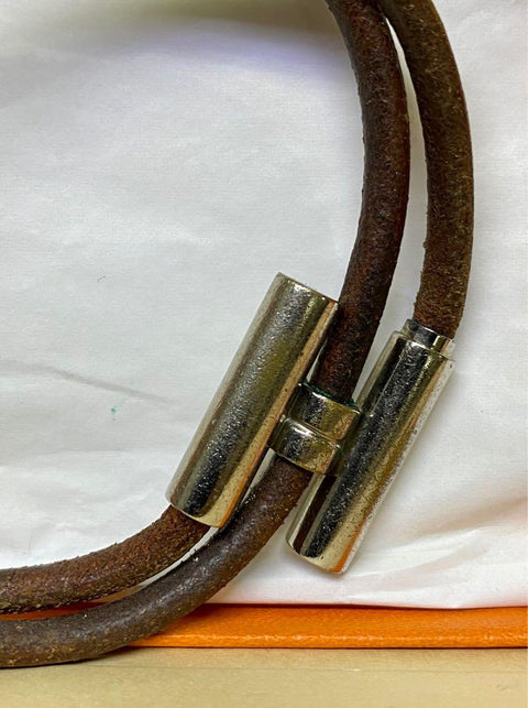 HERMES PARIS 日本購入 H LABEL BRACELET H扣 皮手帶 （PIU/W) 1123960079