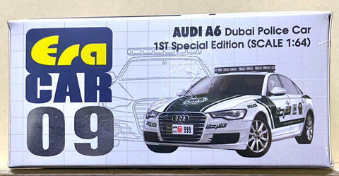 C1027-372 ERA CAR 09 AUDI A6 DUBAI POLICE CAR 1ST SPECIAL EDITION 1/64 杜拜警車 93023