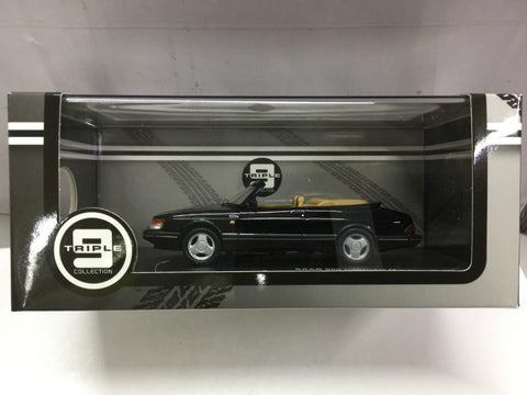 TRIPLE 9 1/43 SAAB 900 CABRIOLET MONTE-CERLO 1991 BLACK (70249) (PIU50)