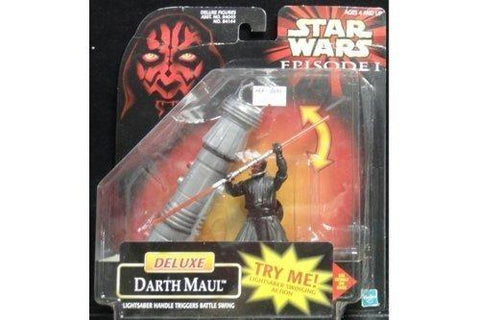 HASBRO STAR WARS DELUXE DARTH MAUL LIGHTSABER HANDLE TRIGGERS BATTLE (WKG-84144)