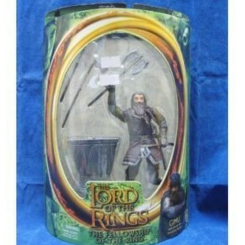 TOY BIZ 81024 THE LORD OF THE RINGS THE FELLOWSHIP OF THE RING GIMLI WITH BATTLE AXE SWINGING ACTION 魔戒首部曲 魔戒現身 金靂 (LOTR)