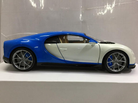 GT AUTOS 1/18 BUGATTI CHIRON 2016 BLUE / WHITE (11010MB) (70563) (PA0)