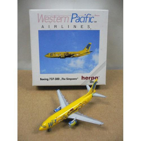 HERPA WINGS 1/500 WESTERN PACIFIC AIRLINES "THE SIMPSONS" BOEING 737-300 (500470) (BUY)