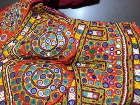 印度民族服 肚皮舞 上衣 RABARI BANJARA TRIBAL ETHNIC KUCHI BELLY DANCE OLD INDIAN CHOLI TOP ATS b31582009 E3497-840N