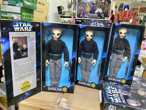 C1006-315 KENNER 1/6 FIGURE SET OF 7 STAR WARS COLLECTOR SERIES CANTINA BAND