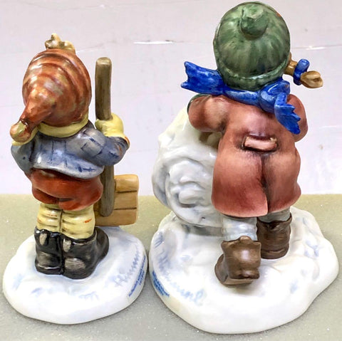 GOEBEL MI HUMMEL FROSTY FRIENDS LIMITED EDITION COLLECTORS SET WITH STEIFF SNOWMAN WINNIE THE POOH 陶瓷公仔 羊毛雪人維尼（C742-518)
