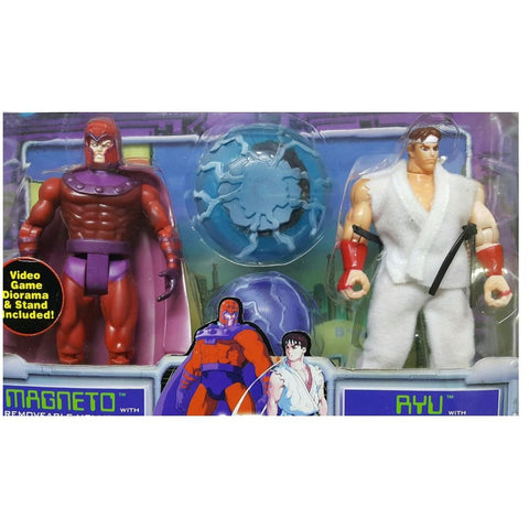 TOY BIZ 49119 變種特攻 磁力王 對 街頭霸王 隆 CAPCOM VIDEO GAME SUPER STARS X-MEN MAGNETO VS STREET FIGHTER RYU (BUY-SPK) 存