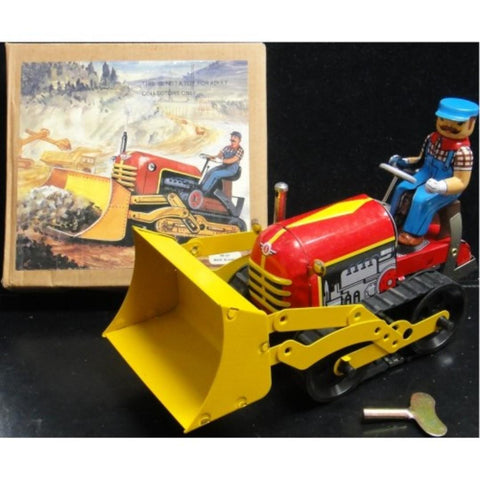 TIN TOYS MS357 WIND-UP ACTION COLLECTION CLASSIC BULLDOZER 鐵皮上鍊工程車系列 推土機 剷泥車
