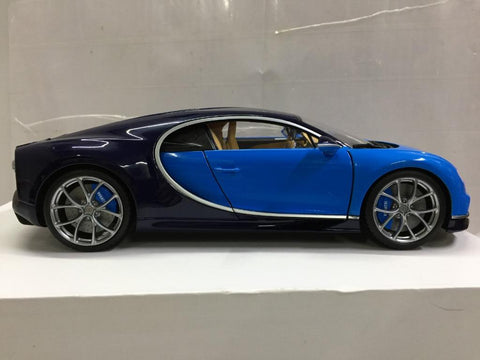 GT AUTOS 1/18 BUGATTI CHIRON 2016 DARK BLUE / BLUE (11010MB) (70563) (PA0)