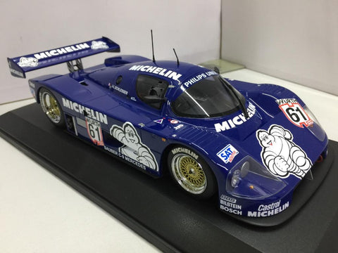 MINICHAMPS 1/18 SAUBER MERCEDES C9 JEAN-LOUIS SCHLESSER WINNER ADAC SUPERSPRINT 1987 (155 873581) (14381) (PIU250)