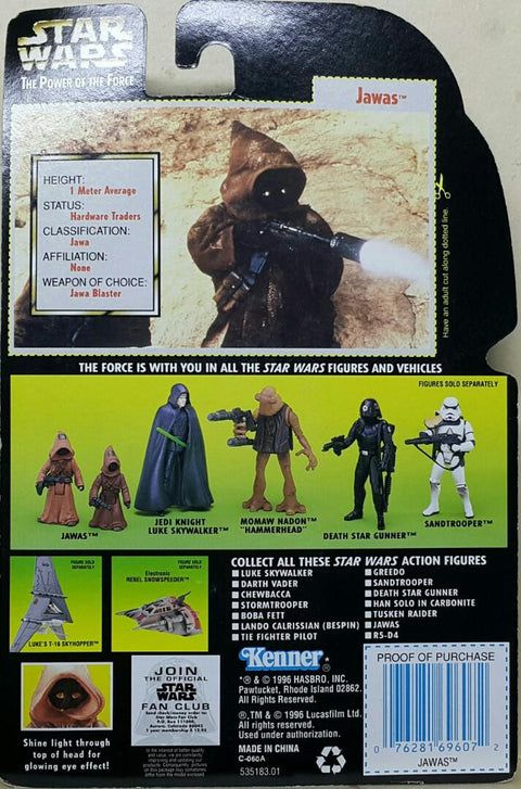 KENNER 69607 星球大戰 STAR WARS THE POWER OF THE FORCE COLLECTION 2 JAWAS WITH GLOWING EYES AND BLASTER PISTOLS (BUY-SPK)
