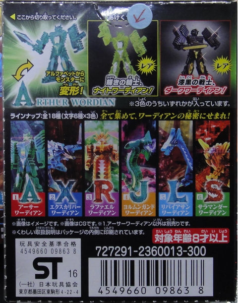 BANDAI 言獸覺醒 WORDIAN PART 4 6種 綠色 盒蛋 9863 (EPC-1354-B-36)