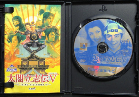 索尼電腦娛樂 光榮 太閤立志伝5 遊戲 日版 SONY COMPUTER ENTERTAINMENT SCEI SCE PLAYSTATION 2 PS2 GAME KOEI THE BEST TAIKOU RISSHIDEN V SLPM66267 (BUY-02219)