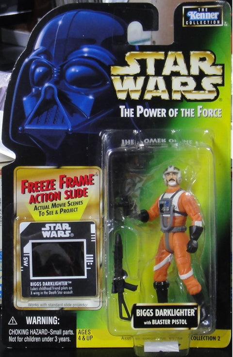 KENNER 星球大戰 STAR WARS POWER OF THE FORCE BIGGS DARKLIGHTER WITH BLASTER PISTOL ACTION FIGURE (PA#0-69758)