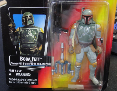 KENNER 星球大戰 賞金獵人 STAR WARS POWER OF THE FORCE BOBA FETT WITH SAWED-OFF BLASTER RIFLE AND JET PACK 69582 (PA#0)