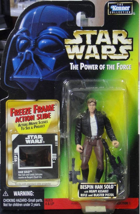 KENNER 星球大戰 STAR WARS POWER OF THE FORCE BESPIN HAN SOLO WITH HEAVY ASSAULT RIFLE AND BLASTER PISTOL 69719 (PA#0)