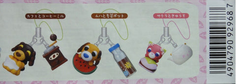 YUJIN SEGA 茶犬 OCHA-KEN TEA DOG MASCOT GASHAPON 全6種 扭蛋 (A2-92968)