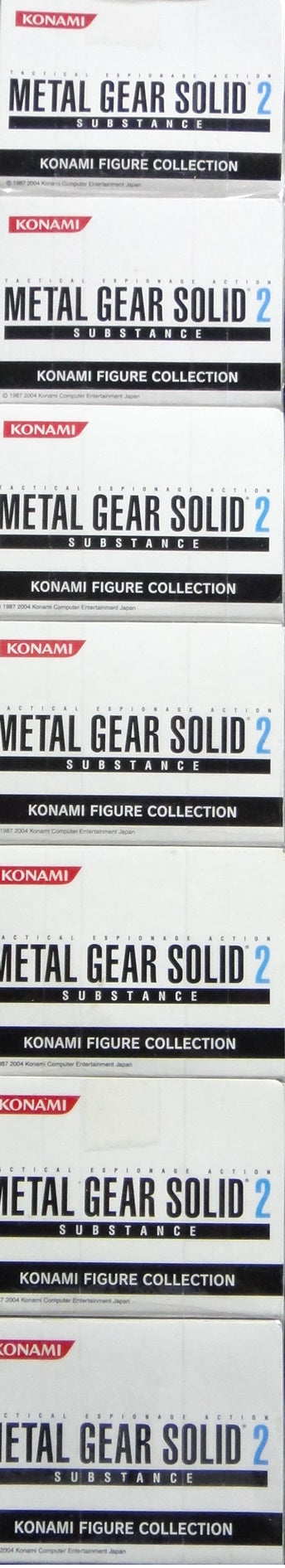 YAMATO KONAMI FIGURE COLLECTION TACTICAL ESPIONAGE ACTION METAL GEAR SOLID 2 SUBSTANCE SET EMMA EMMERICH VAMP IROQUOIS PLISKIN FATMAN FORTUNE NINJA SOLIDUS SNAKE 潛龍諜影 合金裝備2 盒蛋 (PA-0-34001) b32128241