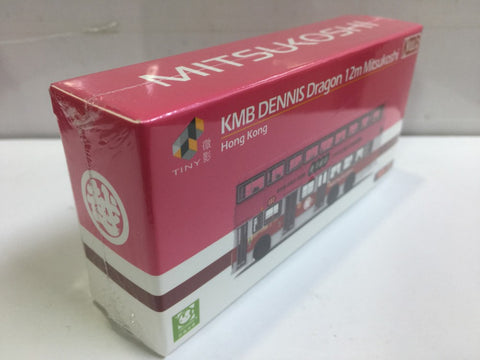 TOYEAST TINY CITY DIE-CAST MODEL CAR TOYZONE KMB DENNIS DRAGON 12m MITSUKOSHI 三越 KMB2019068 九巴 丹尼士巨龍 (19998) (PA0)
