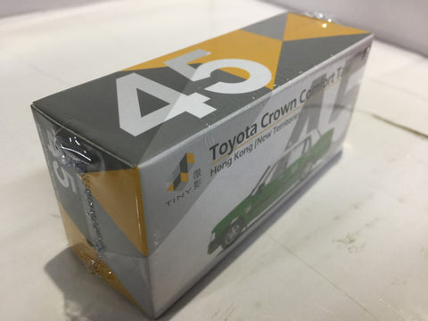 TOYEAST TINY CITY 45 DIE-CAST MODEL CAR TOYOTA CROWN COMFORT TAXI HONG KONG NEW TERRITORIES KH2431 ATC64251 (12440) (C920-176)