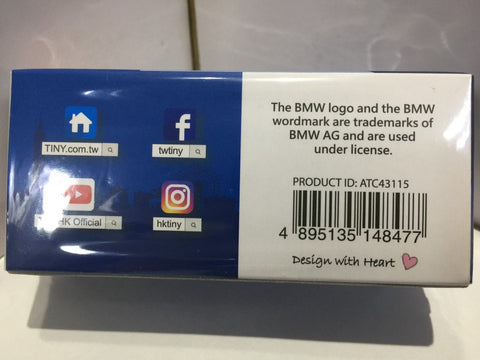 TOYEAST TINY CITY TW04 DIE-CAST MODEL CAR BMW R1200RT TAIWAN TAIPEI CITY POLICE DEPARTMENT ATC43115 14847 (C920-174)