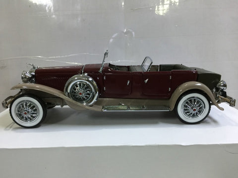 FRANKLIN MINT 1/24 1930 DUESENBERG J DERHAM TOURSTER MAROON (KWA)