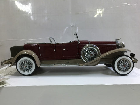 FRANKLIN MINT 1/24 1930 DUESENBERG J DERHAM TOURSTER MAROON (KWA)