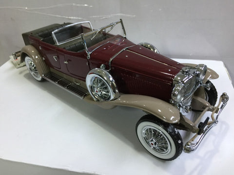 FRANKLIN MINT 1/24 1930 DUESENBERG J DERHAM TOURSTER MAROON (KWA)