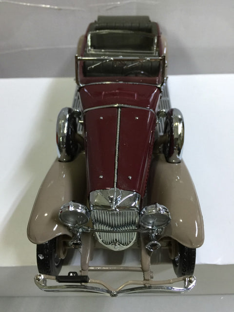 FRANKLIN MINT 1/24 1930 DUESENBERG J DERHAM TOURSTER MAROON (KWA)
