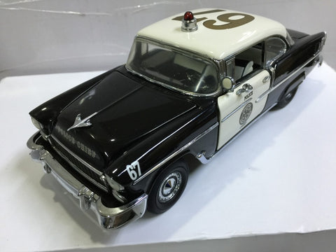 FRANKLIN MINT 1/24 1955 CHEVY BEL AIR POLICE (KWA)