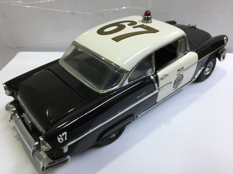 FRANKLIN MINT 1/24 1955 CHEVY BEL AIR POLICE (KWA)