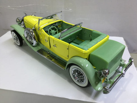 FRANKLIN MINT 1/24 1930 DUESENBERG J DERHAM TOURSTER YELLOW (KWA)