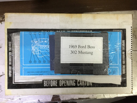 FRANKLIN MINT 1/24 1969 FORD BOSS 302 MUSTANG YELLOW (KWA)