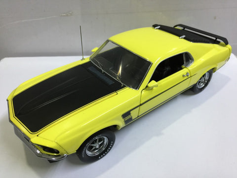 FRANKLIN MINT 1/24 1969 FORD BOSS 302 MUSTANG YELLOW (KWA)