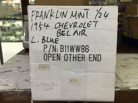 FRANKLIN MINT 1/24 1954 CHEVROLET BEL AIR LIGHT BLUE (KWA)