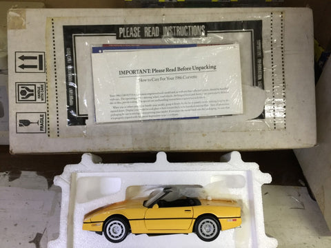 FRANKLIN MINT 1/24 1986 CORVETTE YELLOW (KWA)
