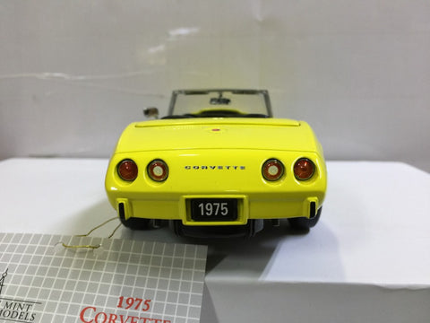 FRANKLIN MINT 1/24 1975 CORVETTE STINGRAY YELLOW (KWA)
