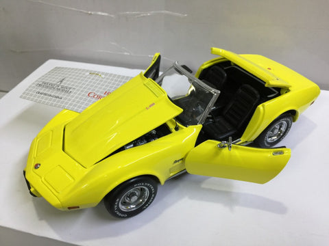 FRANKLIN MINT 1/24 1975 CORVETTE STINGRAY YELLOW (KWA)
