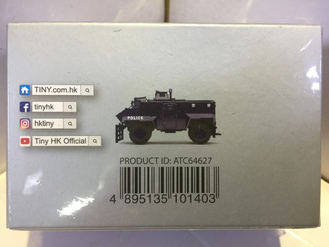 TOYEAST TINY CITY DIE-CAST SAXON ARMOURED VEHICLE HONG KONG POLICE JPC#90 ATC64627 (10140) (C920-219)